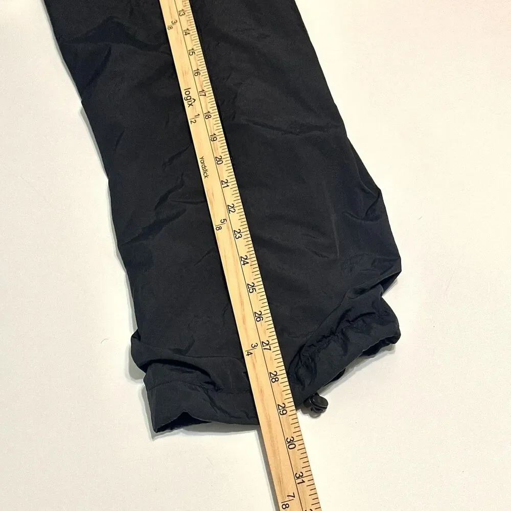 Youngla Joggers Pants Men L Black Nylon Mid Rise Elastic Waistband Pockets